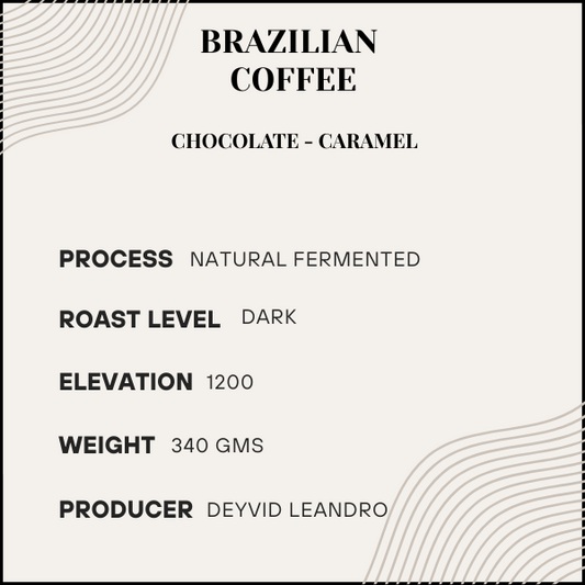 Natural fermented process, grown 1200 masl, dark roast