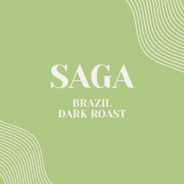 Single origin specialty coffee from Brazil. Dark roast.