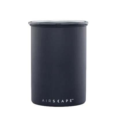 Black canister with lid on a white background, featuring the 'AIRSCAPE' brand.