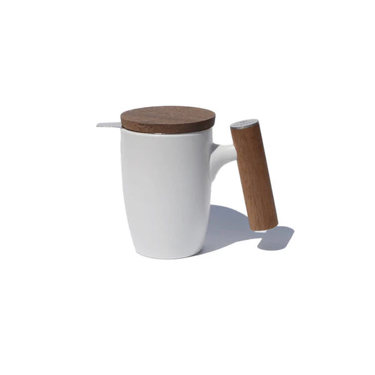 Ceramic Tea Mug with Infuser and Lid