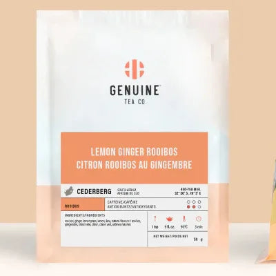 Lemon Ginger Rooibos - Herbal Tea - Poets & Prose Coffee Roasters