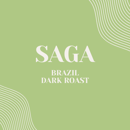 Single origin specialty coffee from Brazil. Dark roast.